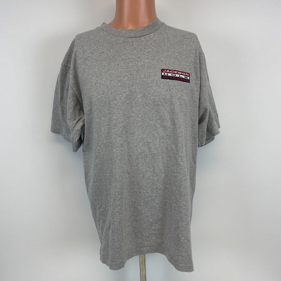 Jackson Hole Wyoming Embroidered T Shirt Vtg Grey Size L - Picture 2 of 4